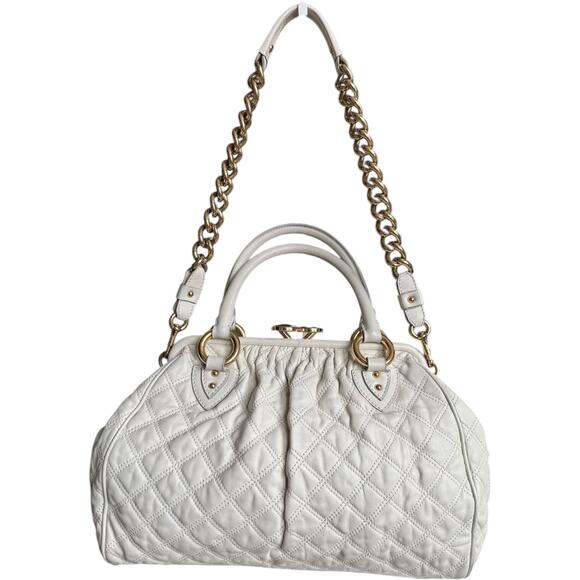 Marc Jacobs Original 2008 Stam Bag – Cream Quilted Leather w/ Gold Hardware - Picture 3 of 16